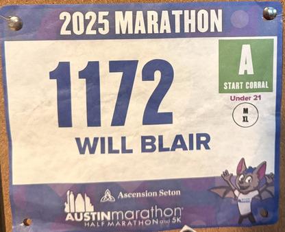 Marathon bib